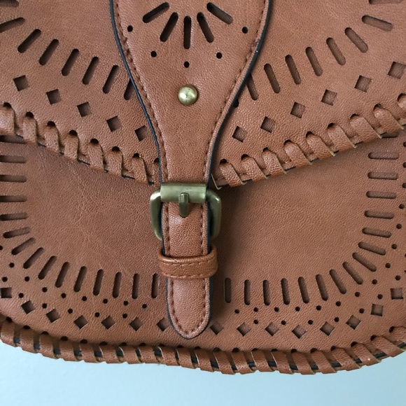 Boho vintage style crossbody leather purse - Picture 6 of 8